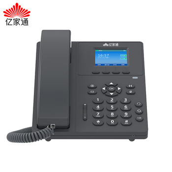 亿家通IP电话机座机 IP302W 无线WiFi连接 VOIP网络电话话务呼叫中心 百兆网口 4SIP账号可壁挂电源供电