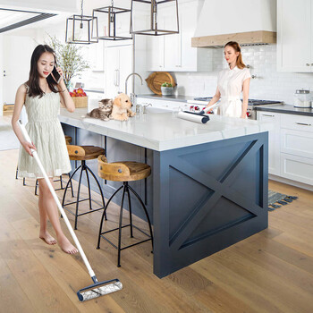 初舍（CHUSHE）粘毛器30cm滚筒刷加4卷 240撕长杆宠物猫狗地毯沙发毛发粘毛神器