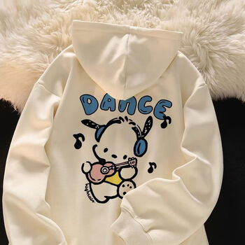 枳之薇高中生卫衣女春秋款2023新款带帽秋冬系可爱狗狗连帽加绒加厚