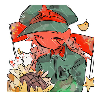 初尧 ch国拟周边countryhumans俄苏德瓷美炫彩星星扣挂件钥匙扣 小仔