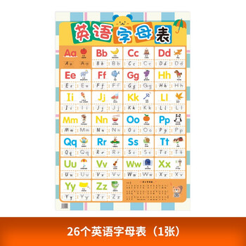 儿童启蒙小学生英语26个字母表大小写标准书写挂图墙贴纸教具英语字母表 1张 图片价格品牌报价 京东