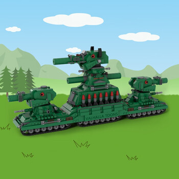 乐高(lego)兼容创意积木moc还原坦克世界kv-44重型坦克拼搭积木男孩