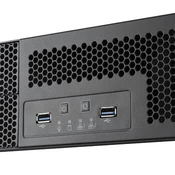 银昕（SilverStone）2U服务器工作站机箱RM23-502（工控机箱/光驱位/6个3.5硬盘位/ATX电源/多存储）