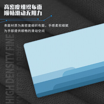 AOC电竞游戏长款鼠标垫超大号900*400*4mm加厚锁边办公键盘电脑书桌垫M182鲸鱼蓝色