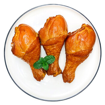 上鲜 烟熏鸡琵琶腿 1kg 出口日本级 全熟烟熏鸡腿烟熏鸡小腿 清真食品