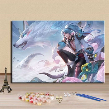 动漫数字油画图片- 京东