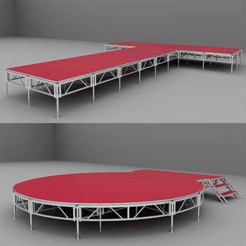 优德利铝合金舞台婚庆展会演出户外快装t台拼装学校酒店活动舞台捷刃