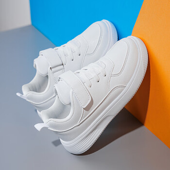 鸿星尔童鞋运动鞋女童小白鞋2023春秋款儿童鞋子小学生男童休闲板鞋