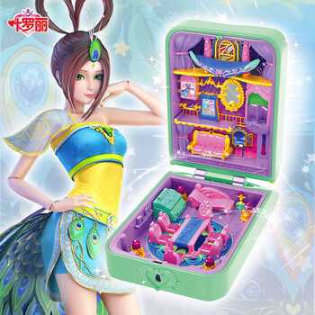 叶罗丽娃娃屋宝石盒子女孩儿童发光玩具夜萝莉公主城堡生日礼物浮云楼