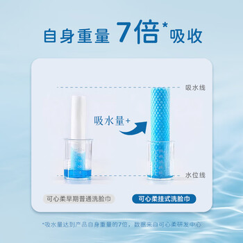 可心柔（COROU）悬挂式洗脸巾 180抽1包 干湿两用 一次性洗脸巾