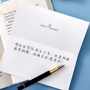 洧宜生日贺卡烫金玫瑰书签祝福贺卡高级感明信片创意纸质手写卡片送闺蜜女友 生日贺卡