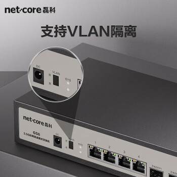 磊科（netcore）GS6 6口企业级交换机4个2.5G电口+2个万兆SFP光口 支持向下兼容1G光电模块 千兆网络分线器