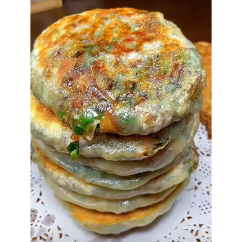 茗仟澳颜莱大口家韭菜馅饼煎饼韭菜盒子素馅煎饼早餐面点速冻半成品2