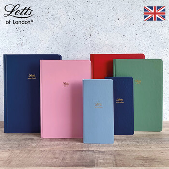 Filofax Letts联名英国记事本ICON图标定页办公学习笔记本一日一页自填日期A6中号绿色日记型内页本090138