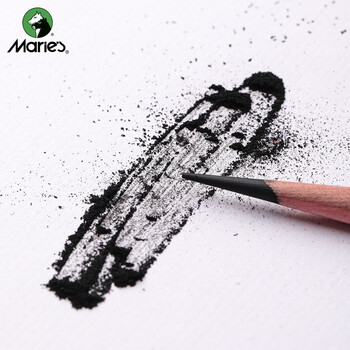 马利(Marie's)素描铅笔套装初学者学生绘画工具铅笔炭笔橡皮美工刀纸擦笔猫头鹰笔帘速写马克笔绘画
