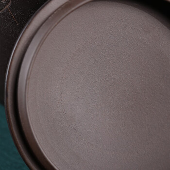 千寿堂普洱茶叶罐 宜兴紫砂原矿手工 紫泥 春兰茶叶罐