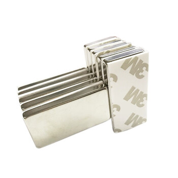 欧唛（oumai） 背胶磁铁圆形3M带胶吸铁石强力磁铁带双面胶长方形磁块  长40mm宽20mm厚2mm带胶（5个装）