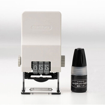 旗牌(Shachihata)进口号码机页码章全自动跳号机油墨印章编号编码连续页码打码器 黑体 GNR-32G/H 旗牌(Shachihata)进口号码机页码章全自动跳号机油墨印章编号编码连续页码打码器 黑体 GNR-32G/H