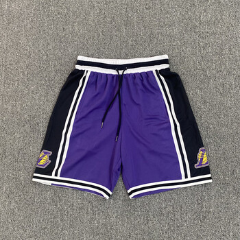 忆恬湖人队美式篮球短裤浓眉安东尼威少球裤运动健身不过膝短裤 湖人