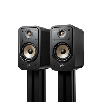 普乐之声（polk）ES20 音响 家庭影院 hifi书架音箱 Hi-res高解析度无源音箱 木质2.0发烧音箱 黑色