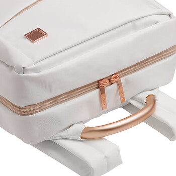 乐上（LEXON）双肩包女14英寸商务笔记本电脑包时尚休闲书包通勤旅行背包白色