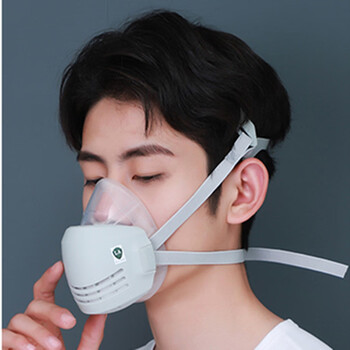 定制适用防工业粉尘灰尘打磨塑料防颗粒物棉kn95面具ag硅胶款一套2片