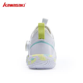 川崎（KAWASAKI）儿童羽毛球鞋穿越2.0耐磨男女童同款运动鞋B4412 白色 37