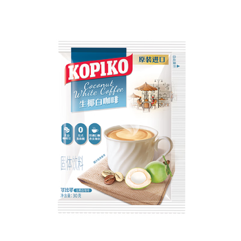 可比可（KOPIKO）生椰白咖啡12包 三合一咖啡粉冲调饮品 印尼进口