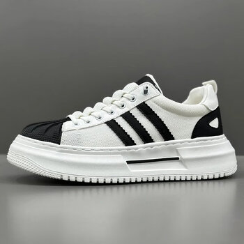 昌祥回力男鞋2023年新款夏季网面透气小白鞋潮鞋三道杠厚底休闲板鞋子