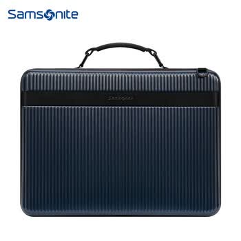 新秀丽（Samsonite）手提电脑包流金箱15.6英寸硬壳商务单肩公文包环保材质 HH5蓝色 