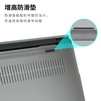 ESCASE 华为MateBook 14s保护壳21/22/2023款14英寸笔记本电脑保护套外壳 电脑配件磨砂白