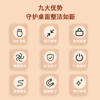 得力(deli)【儿童节礼物】充电式强吸力桌面吸尘器 迷你键盘除尘 橡皮屑清洁器 学生用品 白色18884 得力(deli)【儿童节礼物】充电式强吸力桌面吸尘器 迷你键盘除尘 橡皮屑清洁器 学生用品 白色18884