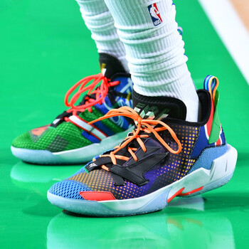 nike/耐克男鞋 air jordan 鸳鸯配色威少4彩色涂鸦实战篮球鞋 dd1134