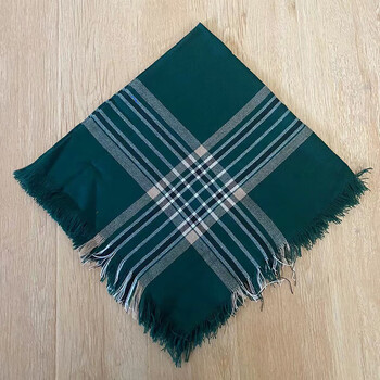 【老式方头巾】头巾女乡村老人棉线格子中老年农村妇女包头巾方巾 深