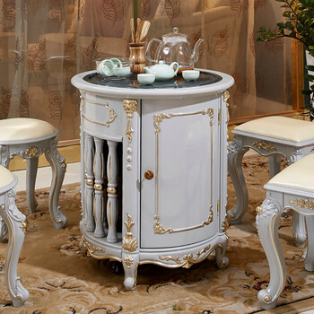 尚德森榞欧式实木功夫茶桌椅组合简欧可移动小茶台茶具一体阳台家用小