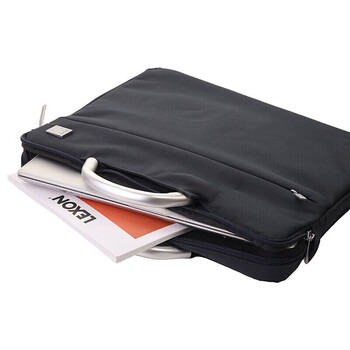 乐上（LEXON）手提包男15.6英寸笔记本包电脑包公事包时尚休闲公文包蓝黑色