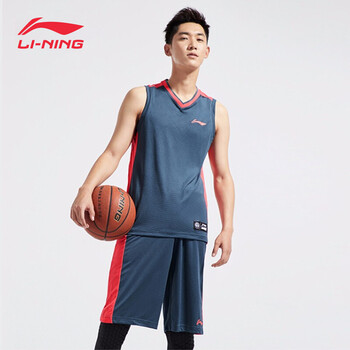 李宁篮球服男装运动套装运动服夏款休闲跑步服篮球衣比赛服韦德之道革