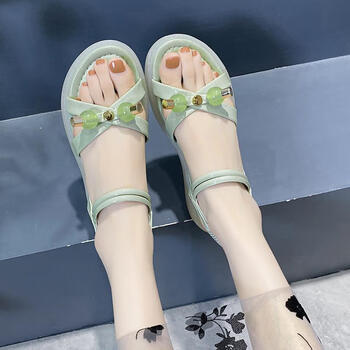 snhn14岁女孩凉鞋夏15大童平底露趾17初中18高中学生1113少女鞋子16