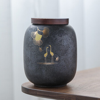 苏氏陶瓷(SUSHI CERAMICS)大号茶叶罐 日式铁锈釉大容量陶瓷密封罐红茶罐J0350 苏氏陶瓷(SUSHI CERAMICS)大号茶叶罐 日式铁锈釉大容量陶瓷密封罐红茶罐J0350