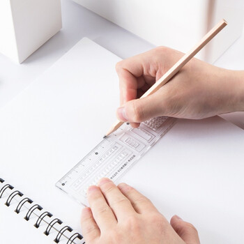广博(GuangBo) 学生考试学习用多功能答题尺15cm涂卡尺单把装H05324 文具工具专用