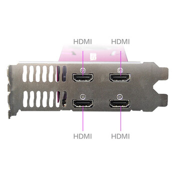 盈通 （yeston）RX550 4G 4HDMI 4屏显卡 GA 半高 支持HDMI直连 支持转接VGA及DVI-D输出 专业多屏显卡