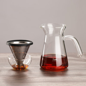 Hero星云手冲咖啡壶咖啡滤杯玻璃分享壶家用滴漏式不锈钢咖啡滤网