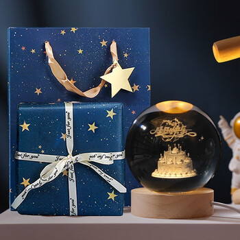 情人节同学礼品爱心水晶球桌面装饰品生日礼物女生送女孩女友闺蜜6cm