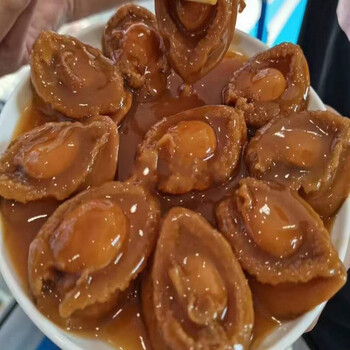 张景记吉品 6头鲍鱼 10只装 大鮑熬制 800g 糖心即熟食 酒店私房菜