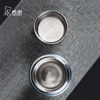 希诺纯钛保温杯钛杯高档焖茶杯户外便携家用泡茶杯子XN-T355纯净冰川