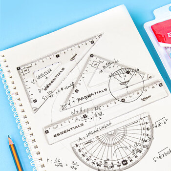 马培德（Maped）测量工具 经典绘图套尺 透明塑料刻度尺 初高中小学绘图考试多功能学习套尺文具 897123CH