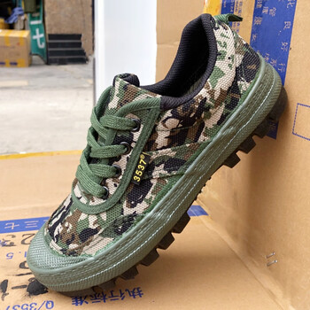 3537新款迷彩登山鞋户外徒步休闲鞋劳保工作鞋工地干活胶鞋解放鞋耐磨