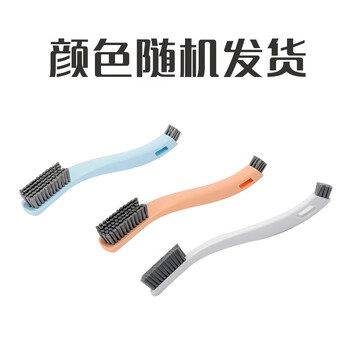 妙洁 抗菌鞋刷子双头双效去污清洁刷不掉毛 颜色随机