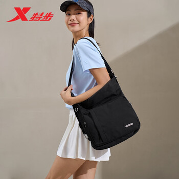 特步运动户外潮流时尚挎包876237130006 黑 均码