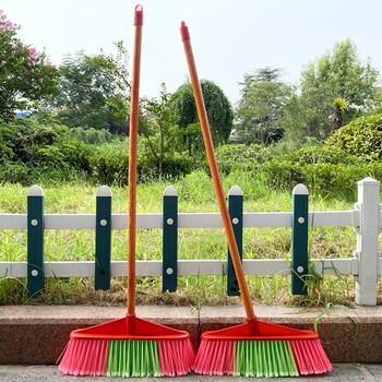 依朴 清洁环卫物业笤帚硬毛塑料扫把学校工厂户外清洁扫帚带木杆
